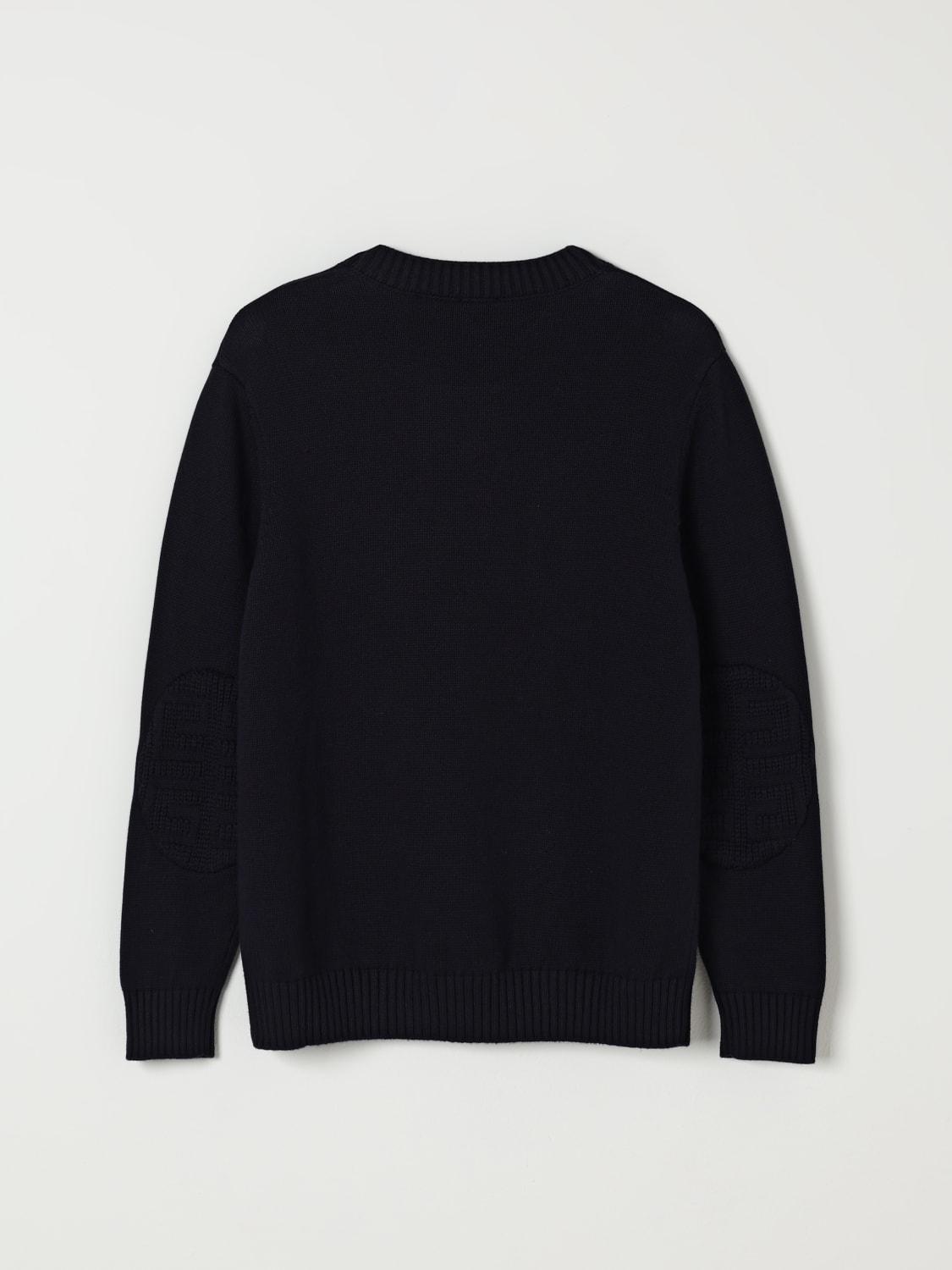 GIVENCHY MAGLIA: Maglione in cotone e cashmere con logo Givenchy, Marine - Img 2