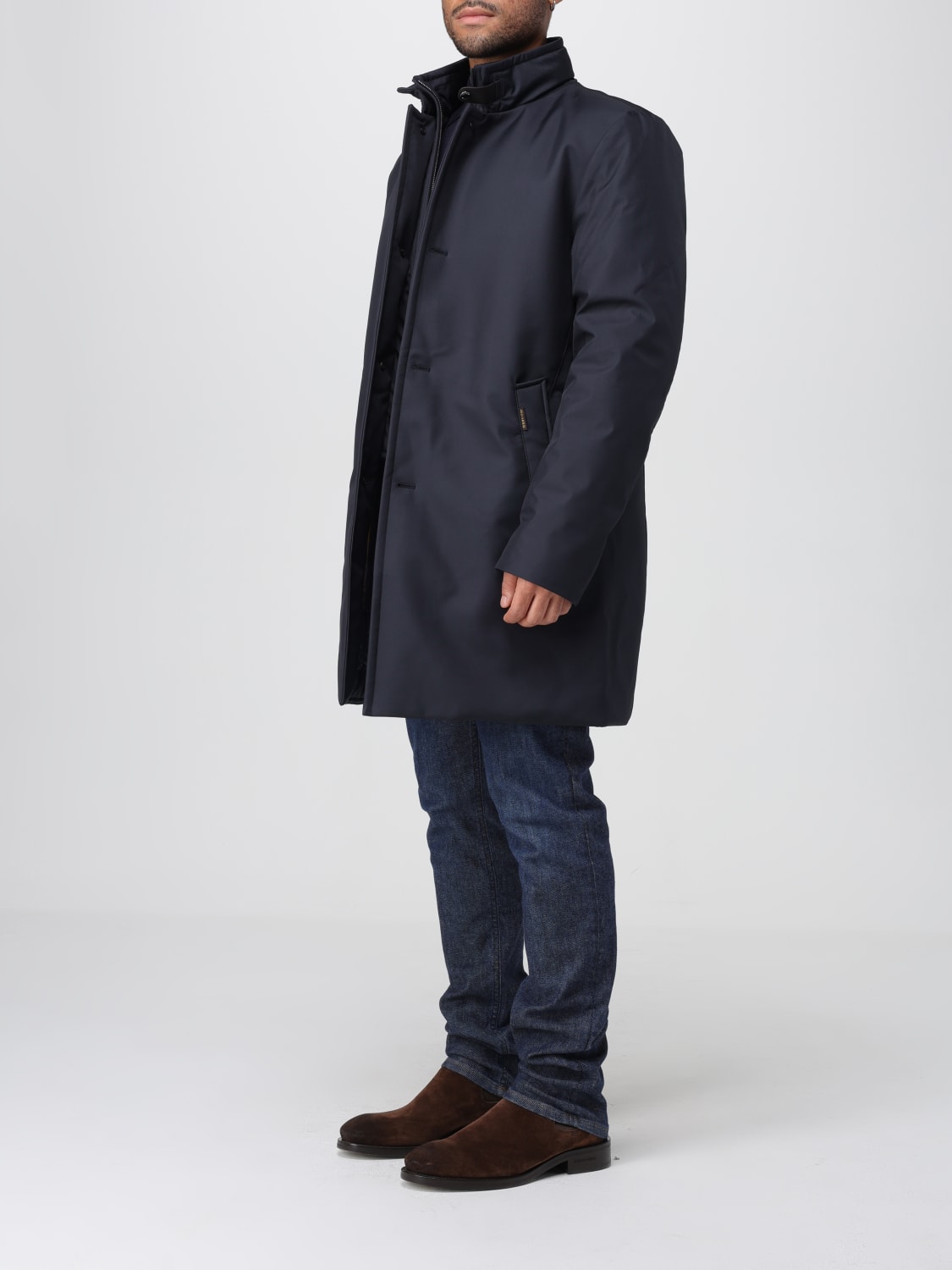 MOORER JACKET: Coat men Moorer, Blue - Img 3