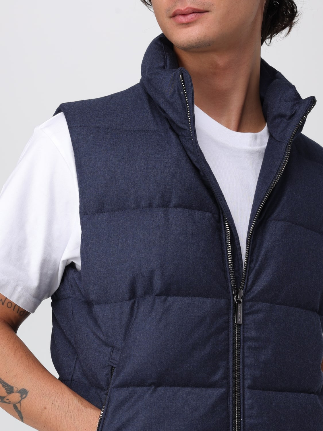 MOORER SUIT VEST: Coat men Moorer, Denim - Img 4