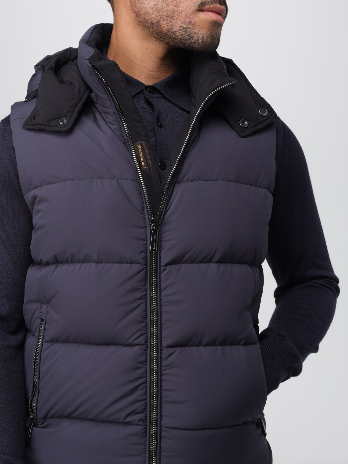 MOORER SUIT VEST: Coat men Moorer, Blue - Img 4