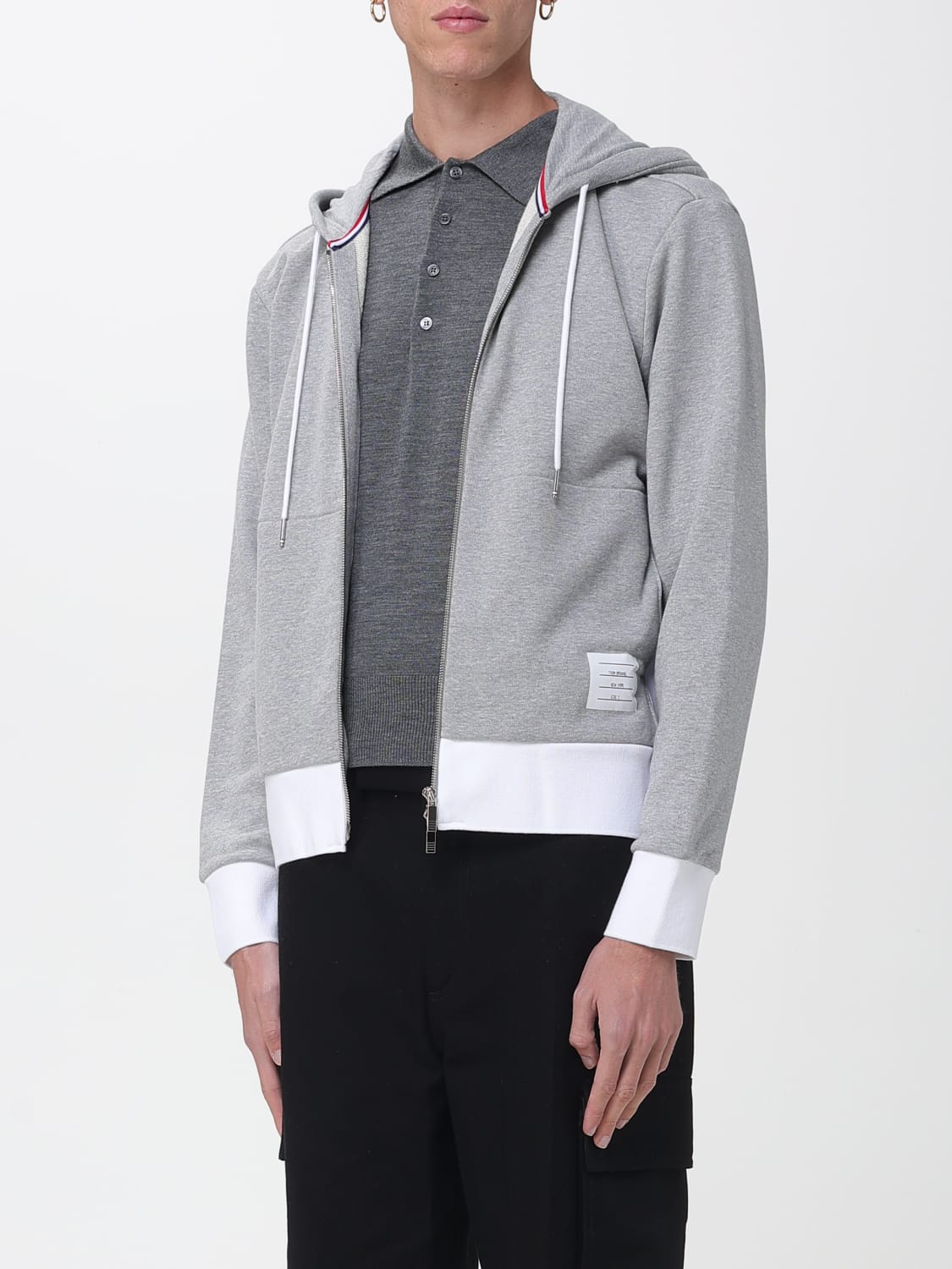 THOM BROWNE SWEATSHIRT: Sweatshirt men Thom Browne, Grey - Img 4