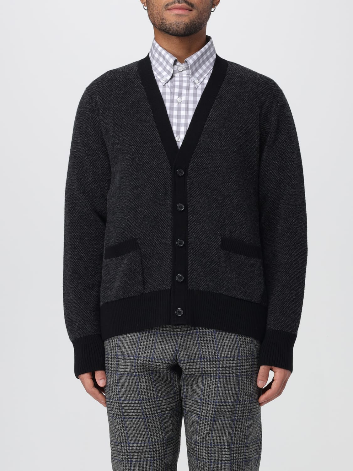 THOM BROWNE 毛衣: 毛衣 男士 Thom Browne, 灰色 - Img 1