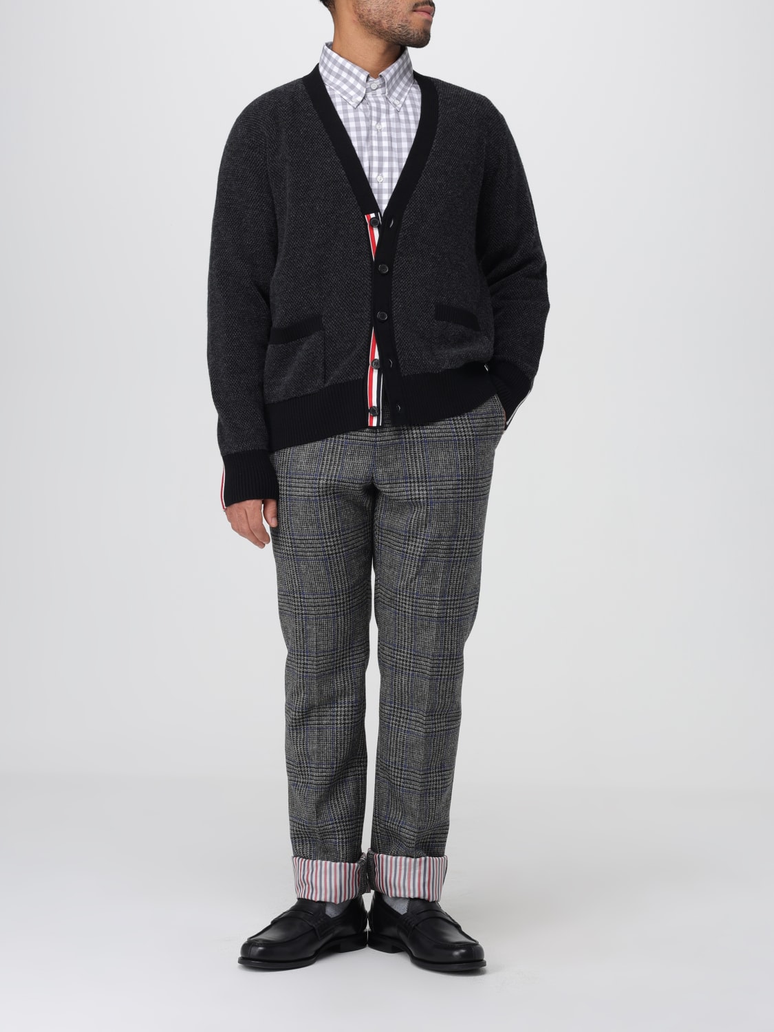 THOM BROWNE 毛衣: 毛衣 男士 Thom Browne, 灰色 - Img 2