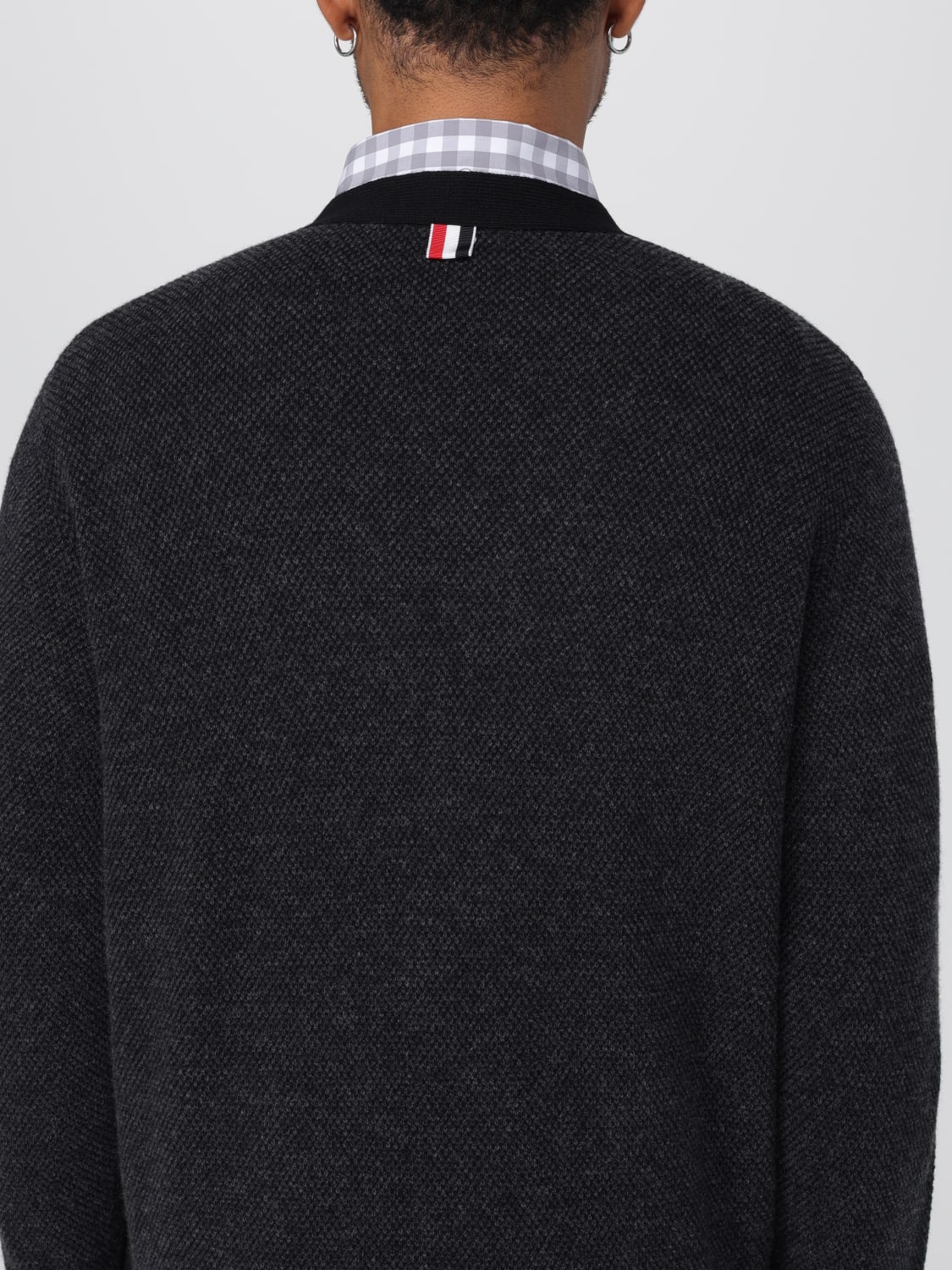 THOM BROWNE 毛衣: 毛衣 男士 Thom Browne, 灰色 - Img 5