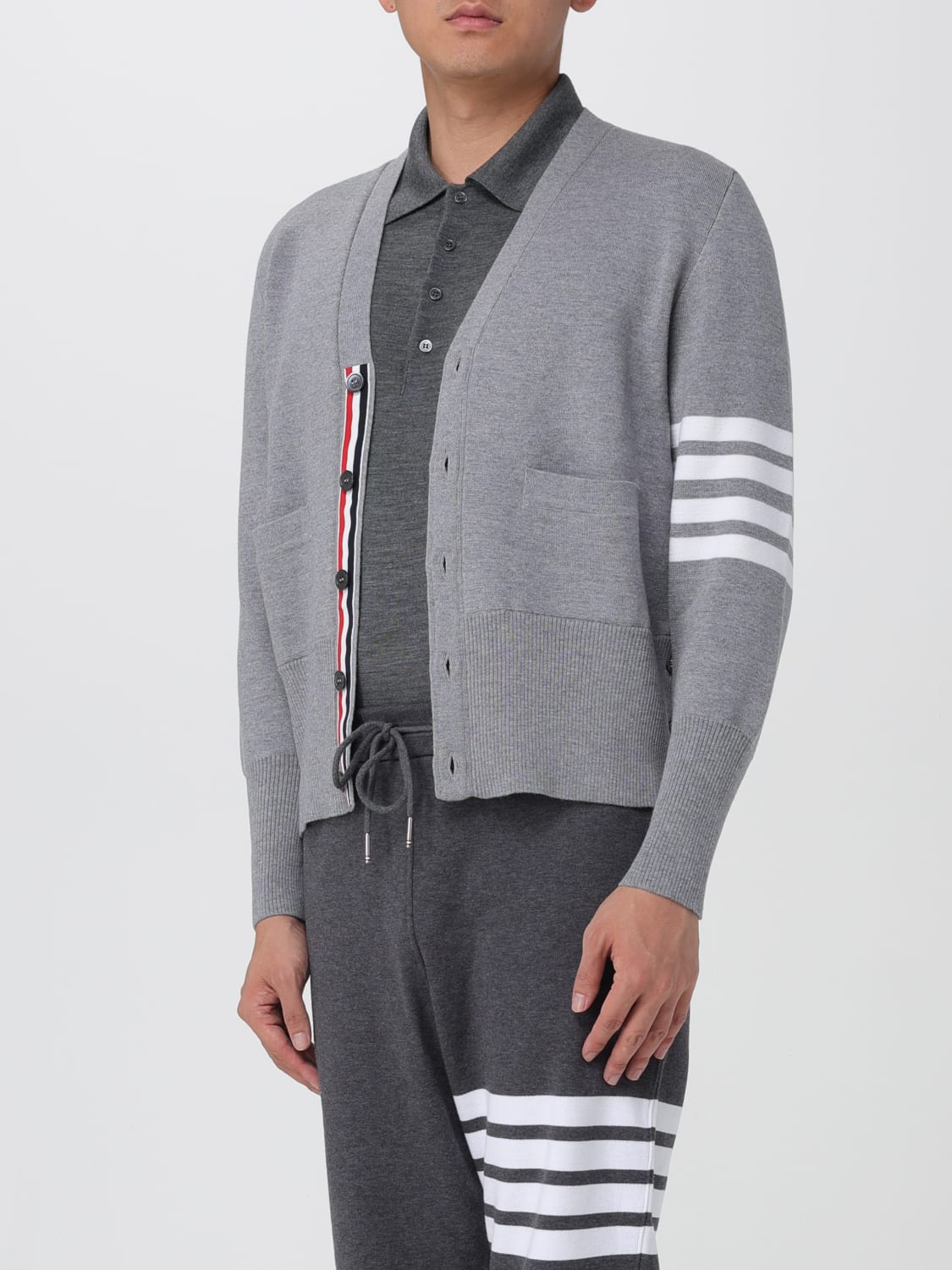 THOM BROWNE SWEATER: Sweater men Thom Browne, Grey - Img 4