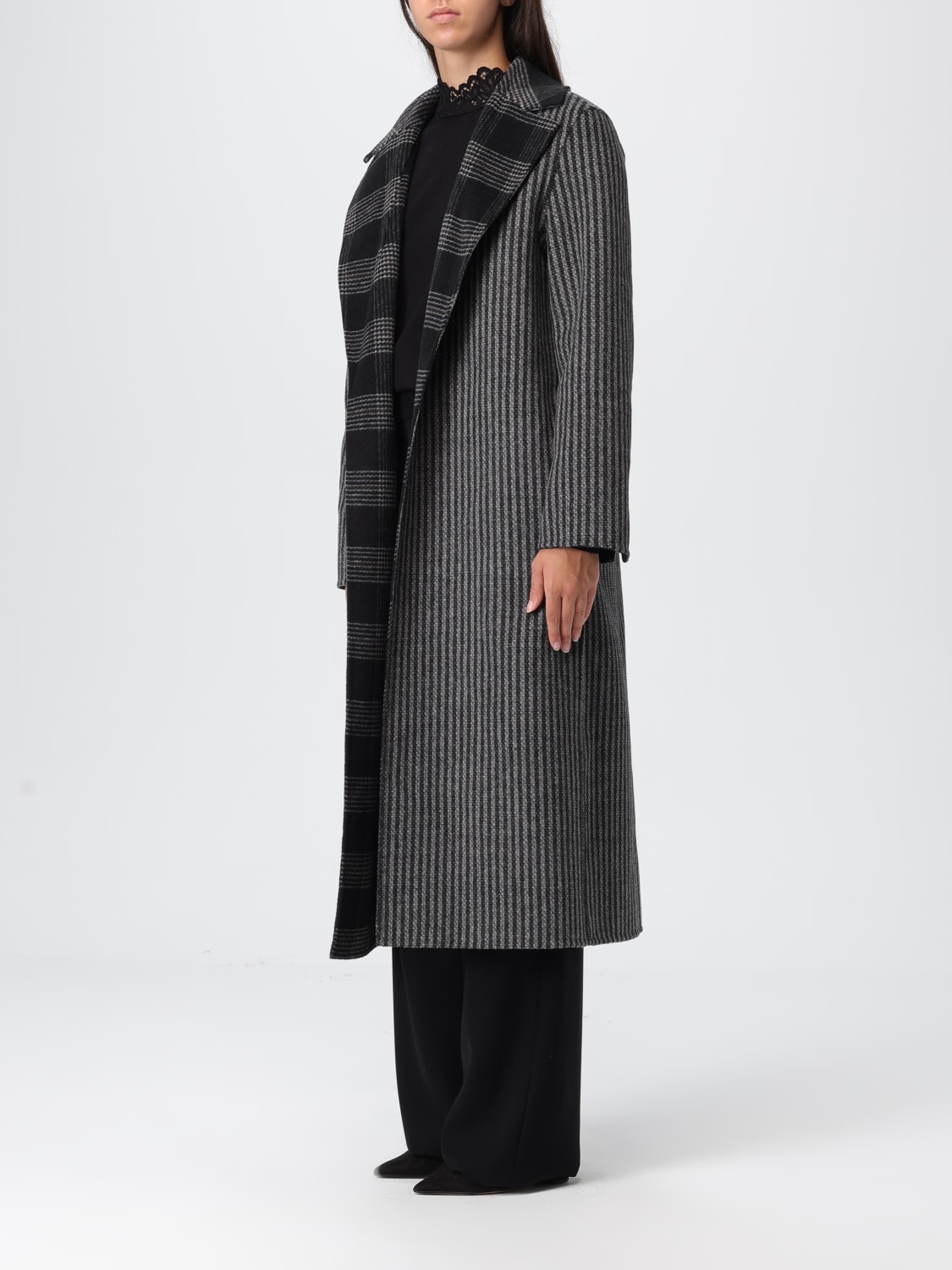 TWINSET ABRIGO: Abrigo mujer Twinset, Negro - Img 3