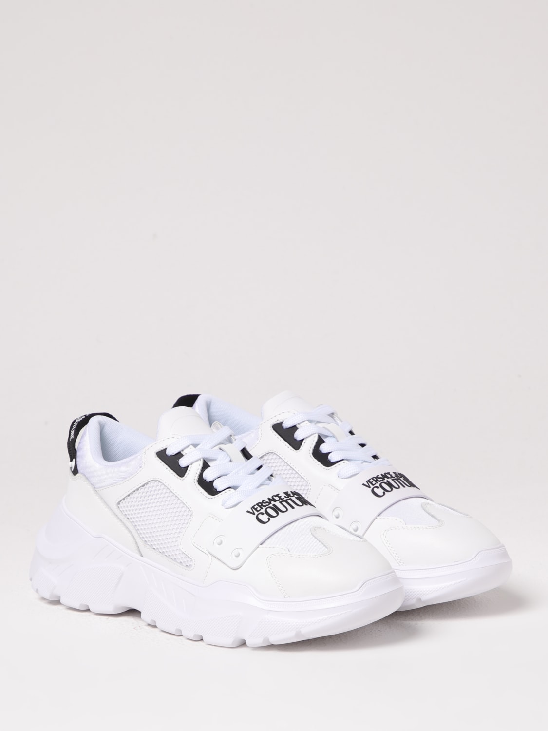 VERSACE JEANS COUTURE BASKETS: Baskets femme Versace Jeans Couture, Blanc - Img 2