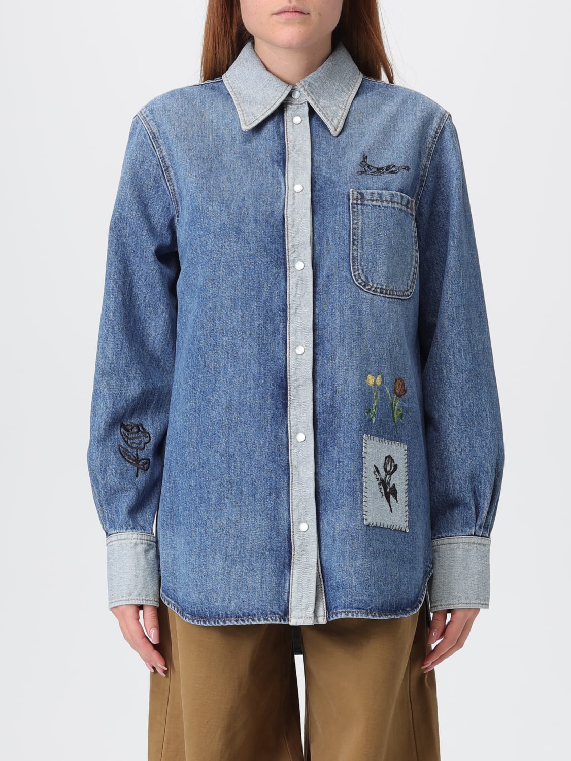 MARNI HEMDBLUSE: Hemdbluse damen Marni, Blau - Img 1