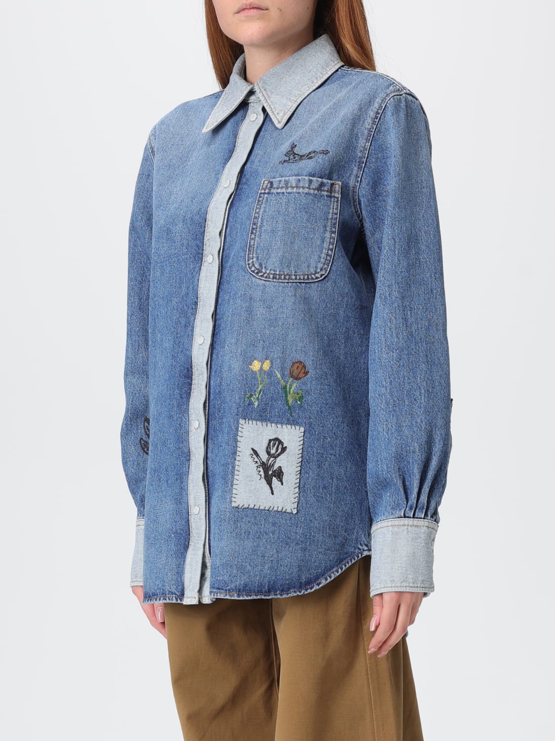 MARNI HEMDBLUSE: Hemdbluse damen Marni, Blau - Img 4