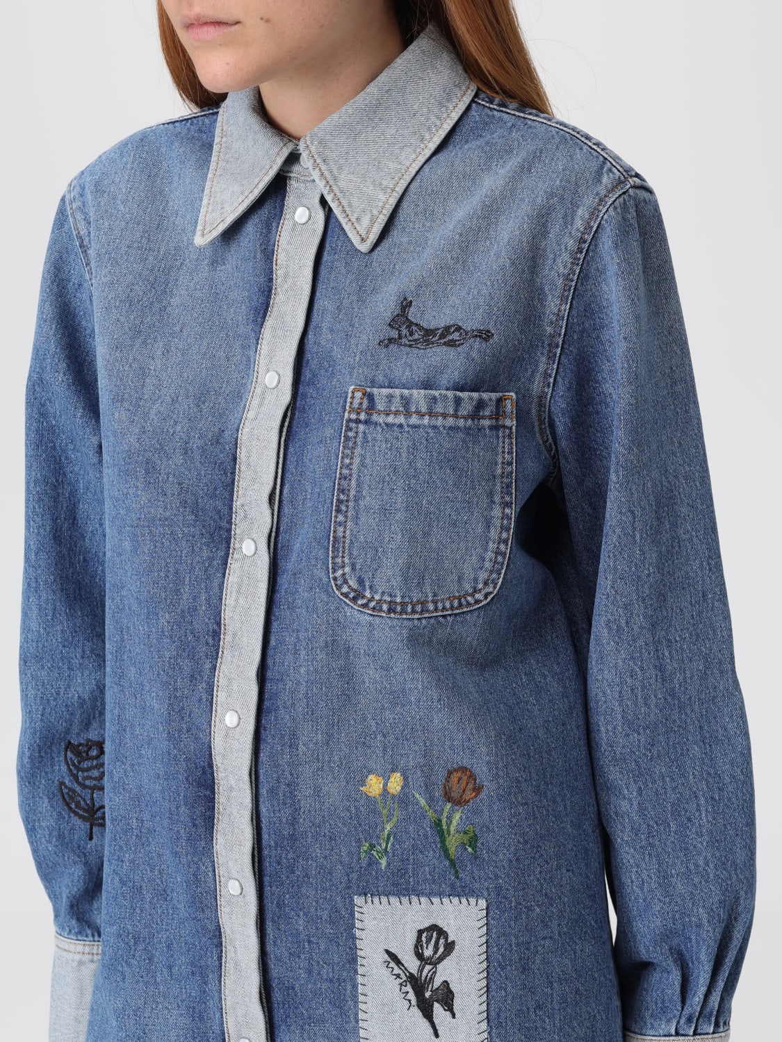 MARNI HEMDBLUSE: Hemdbluse damen Marni, Blau - Img 5