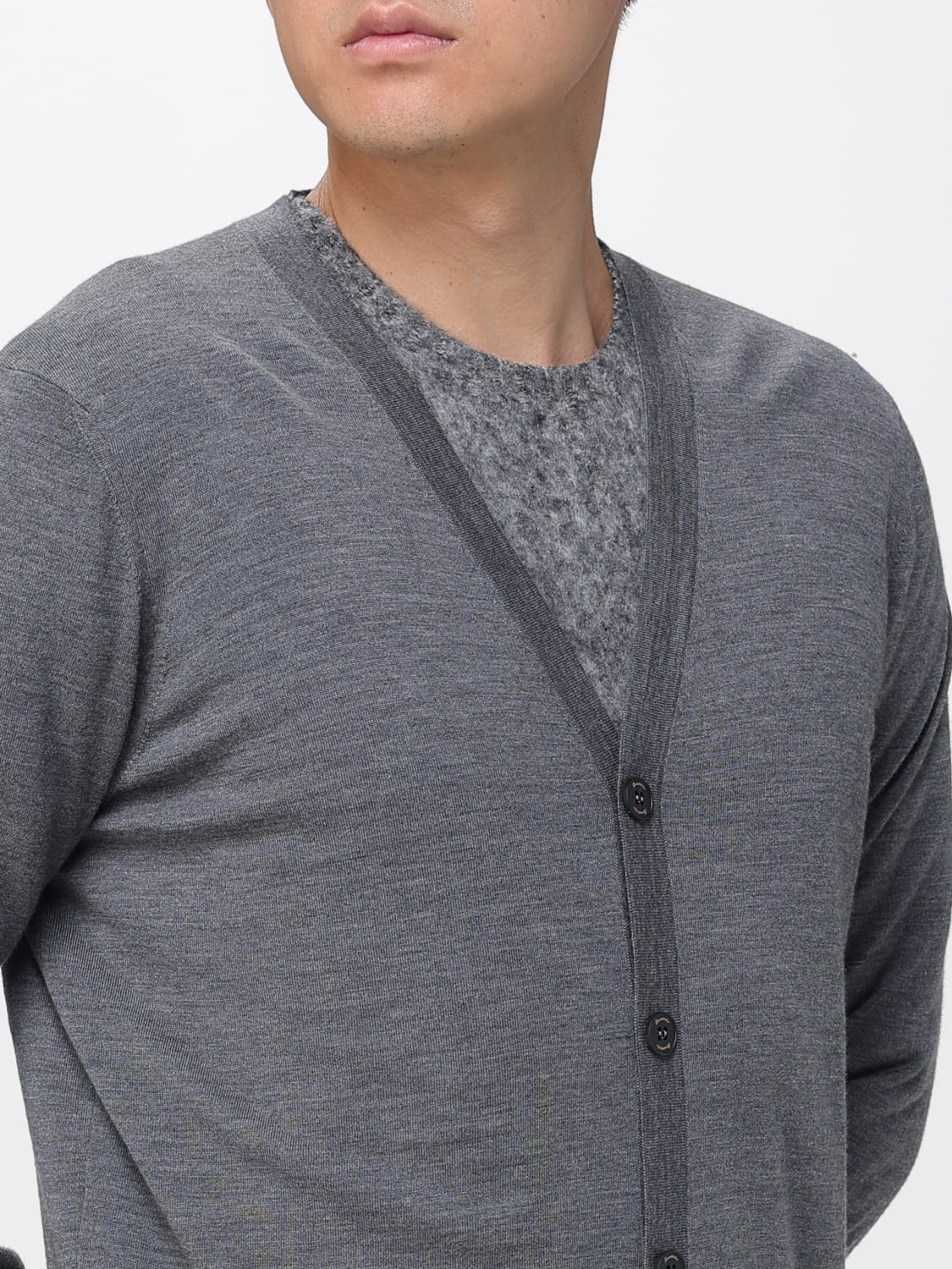 DRUMOHR PULLOVER: Strickjacke herren Drumohr, Grau - Img 4