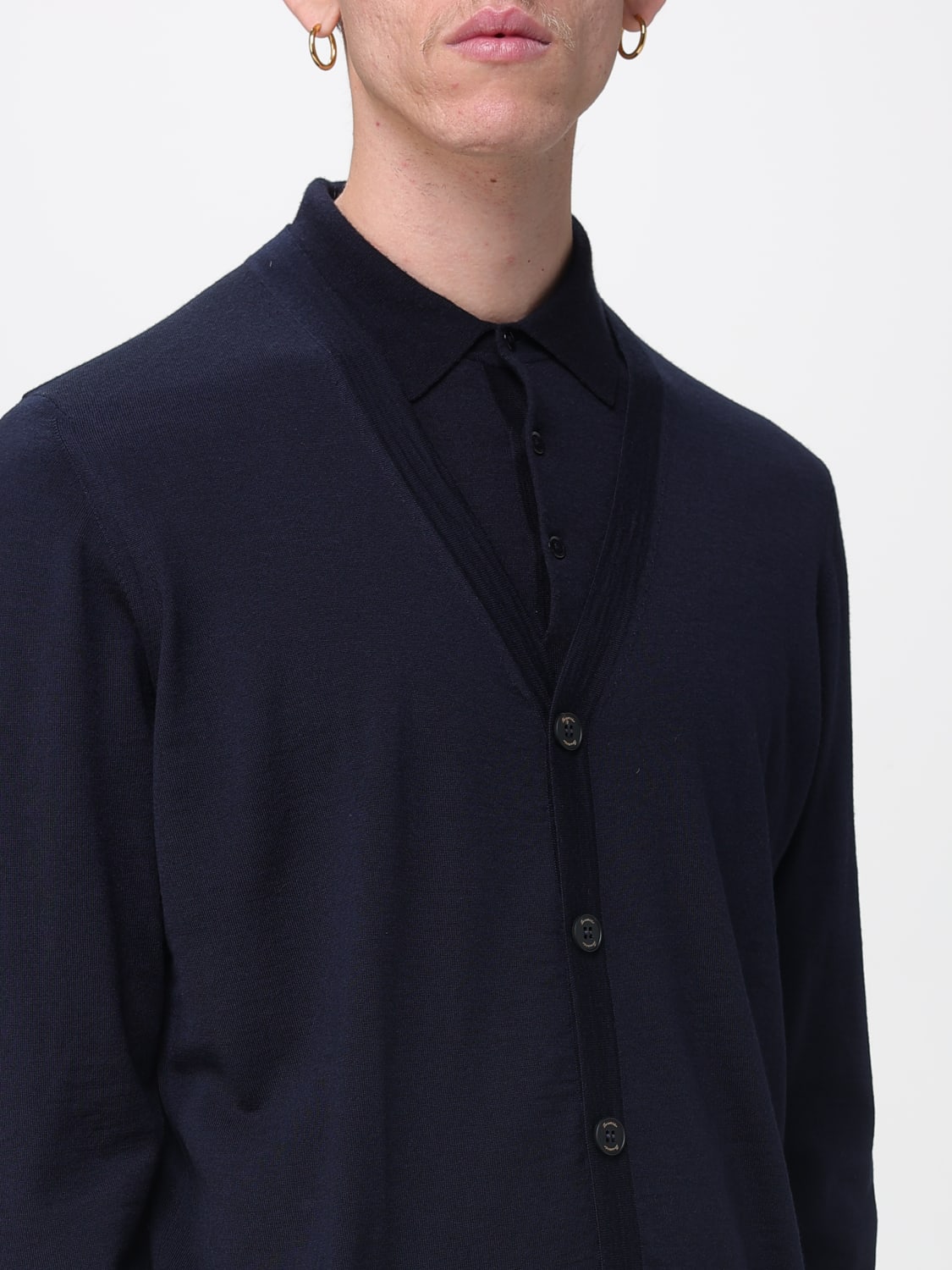 DRUMOHR PULLOVER: Strickjacke herren Drumohr, Navy - Img 4