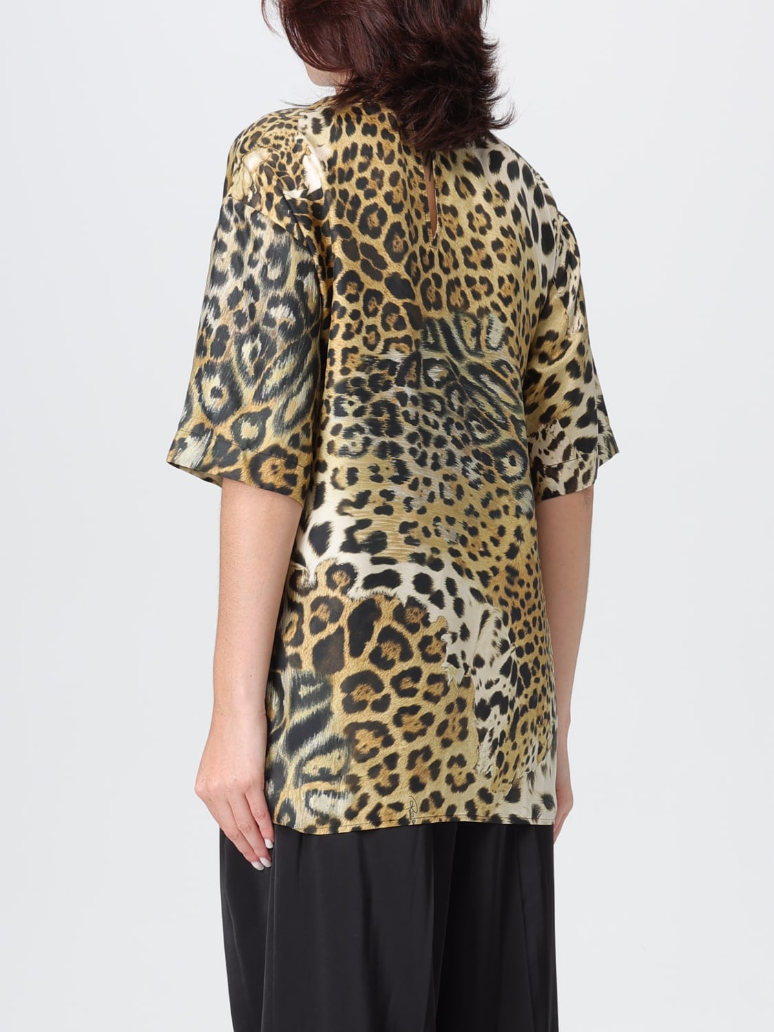 ROBERTO CAVALLI T恤: T恤 女士 Roberto Cavalli, 印花/多色 - Img 3