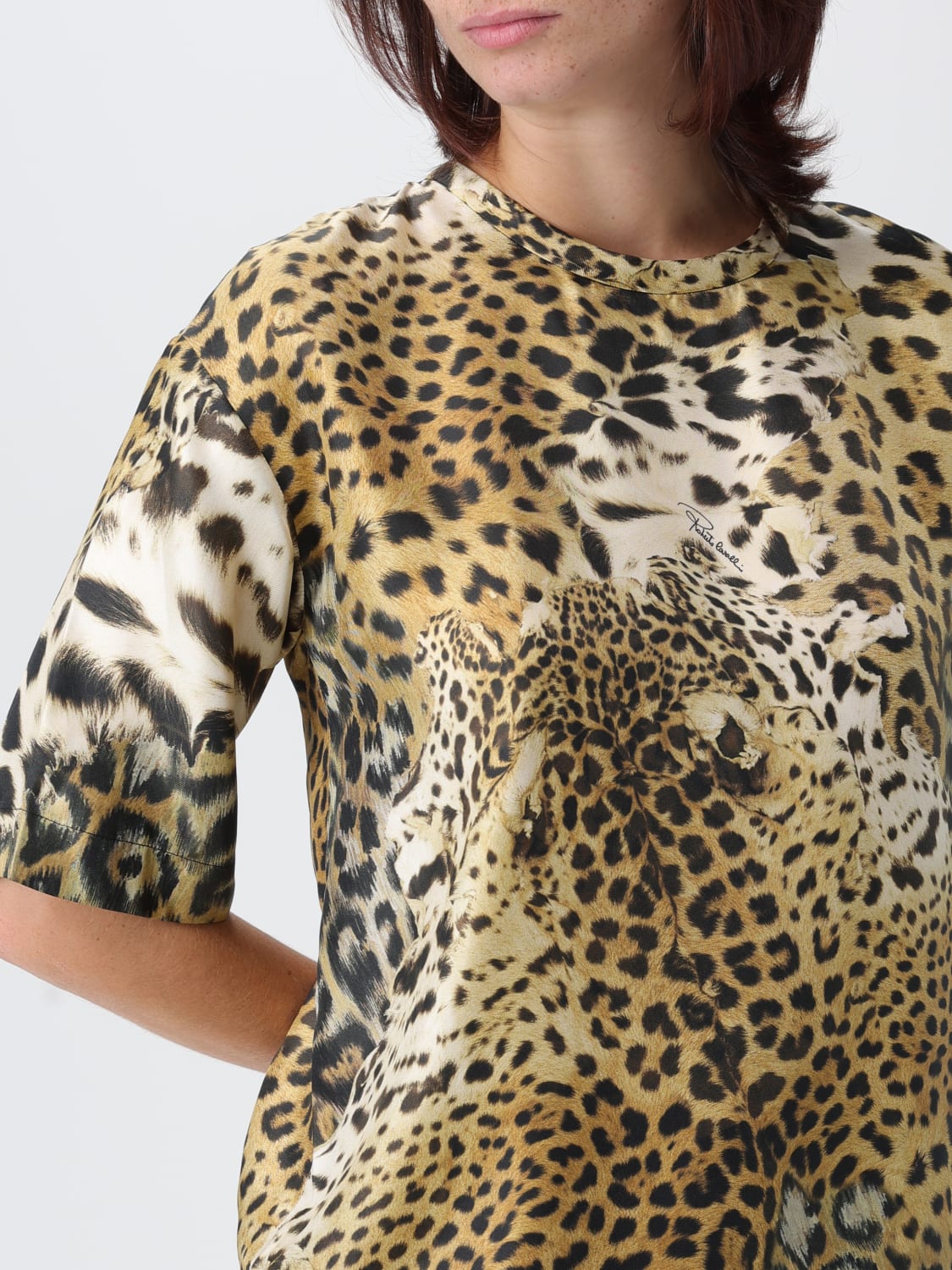 ROBERTO CAVALLI T恤: T恤 女士 Roberto Cavalli, 印花/多色 - Img 5