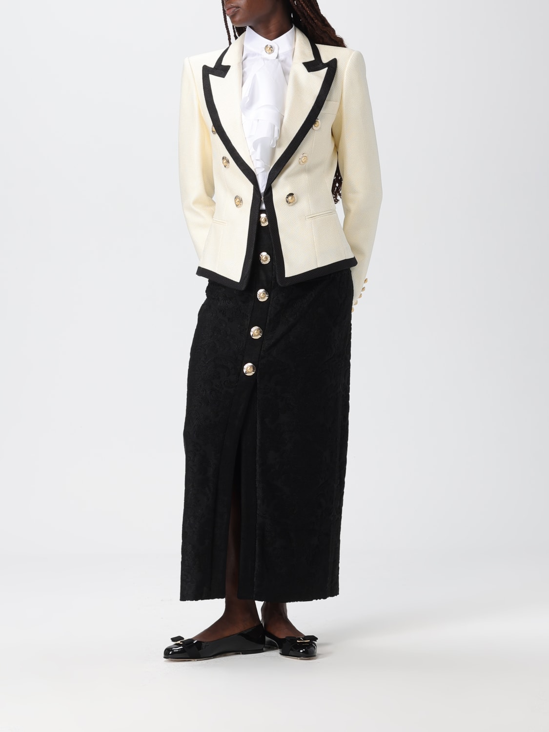 BALMAIN JACKET: Jacket woman Balmain, Ecru - Img 2