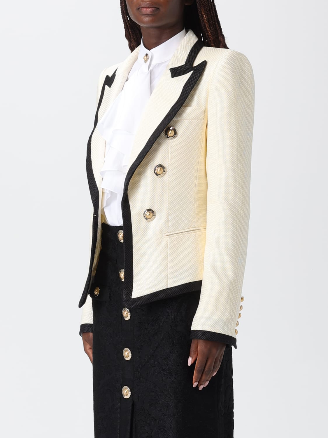 BALMAIN JACKET: Jacket woman Balmain, Ecru - Img 4