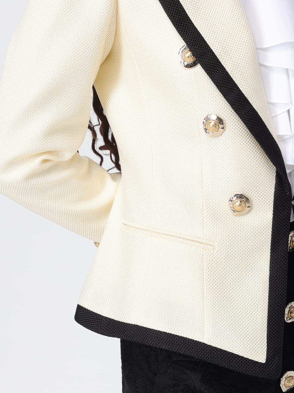 BALMAIN JACKET: Jacket woman Balmain, Ecru - Img 5