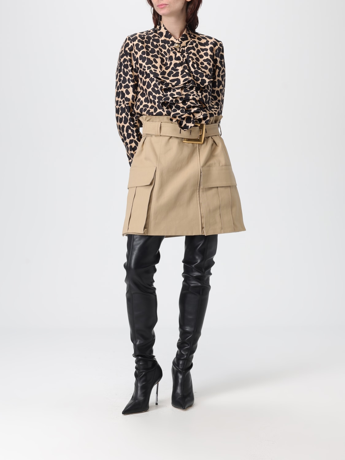 BALMAIN SHIRT: Shirt woman Balmain, Beige - Img 2