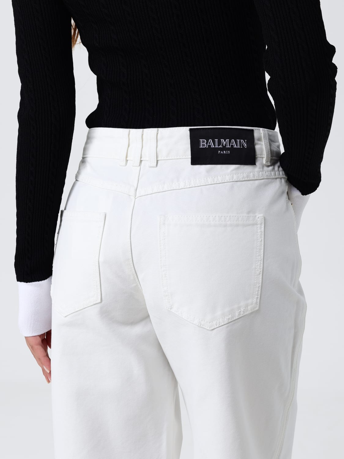 BALMAIN VAQUEROS: Vaquero mujer Balmain, Blanco - Img 4