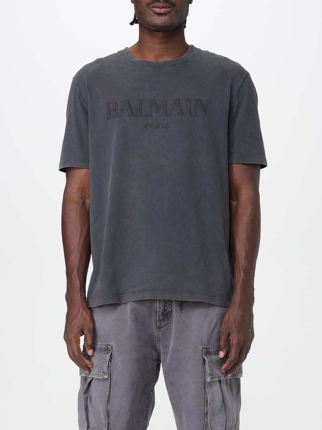 BALMAIN T-SHIRT: T-shirt men Balmain, Grey - Img 1