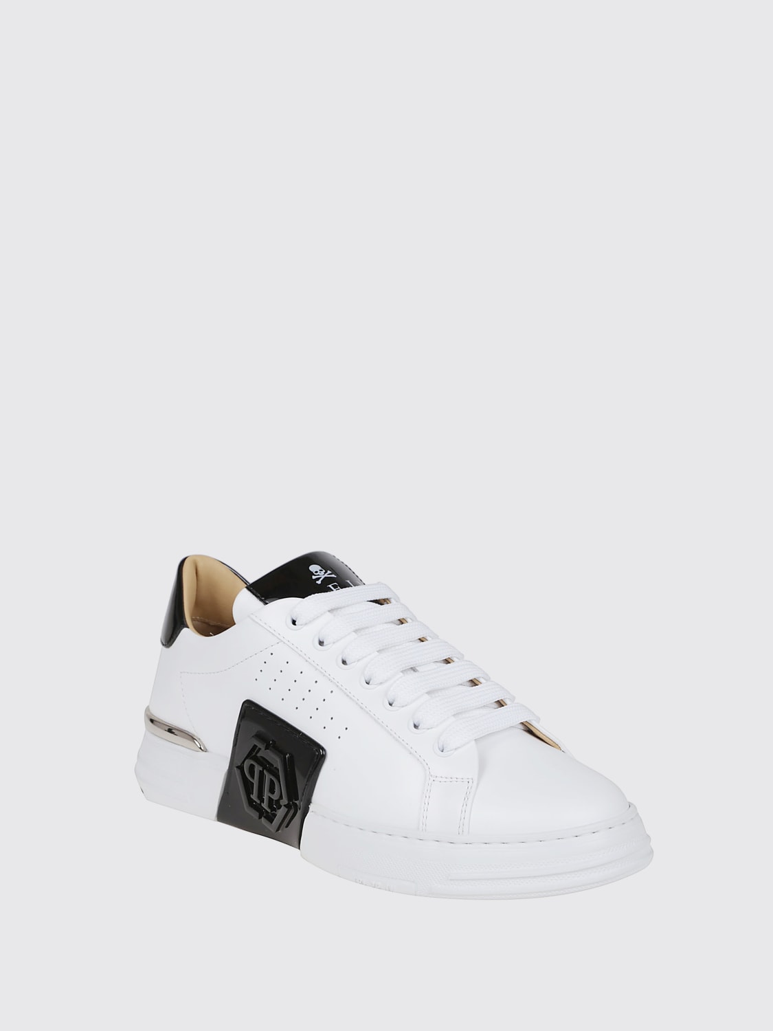 PHILIPP PLEIN СПОРТИВНАЯ ОБУВЬ: Носки Мужское Philipp Plein, Белый - Img 2