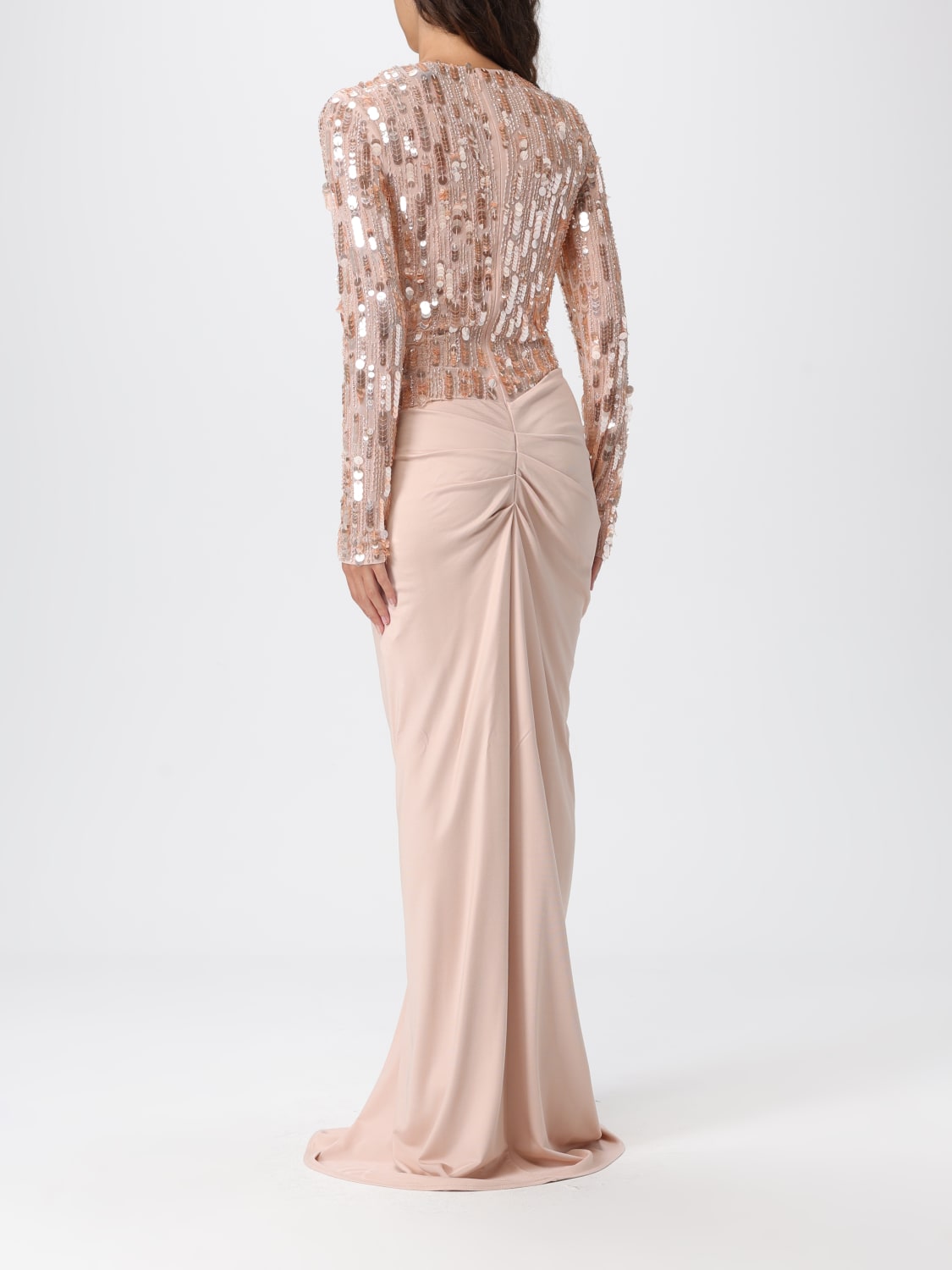 ELISABETTA FRANCHI DRESS: Dress woman Elisabetta Franchi, Nude - Img 2