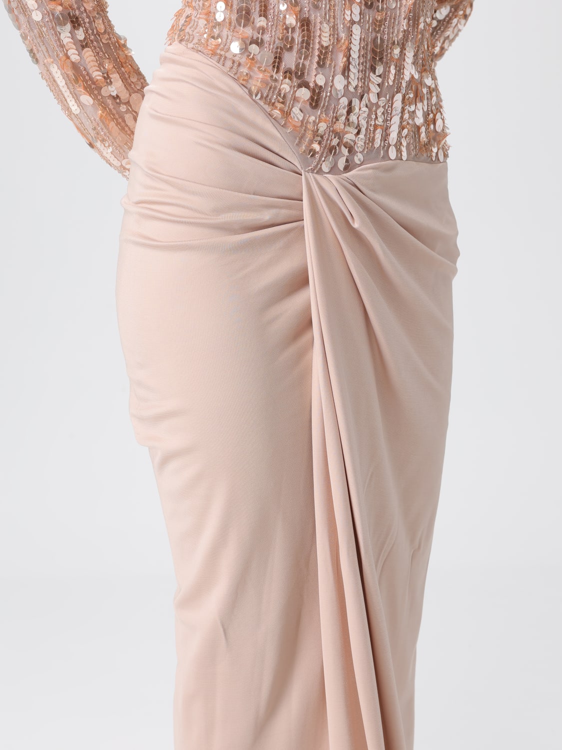 ELISABETTA FRANCHI DRESS: Dress woman Elisabetta Franchi, Nude - Img 4