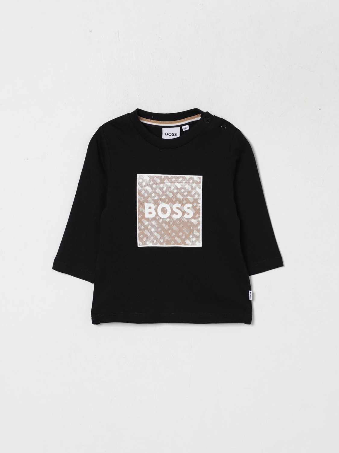 BOSS T-SHIRT: T-shirt kids Boss, Black - Img 1