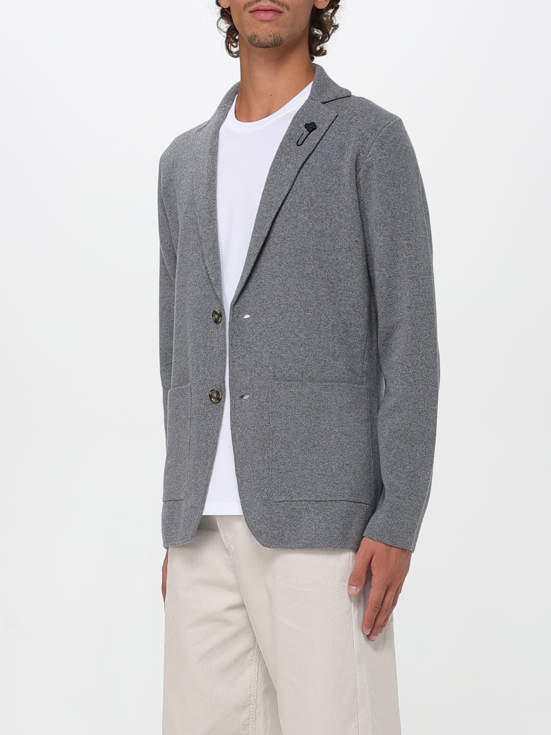 LARDINI JACKET: Sweater men Lardini, Grey - Img 3