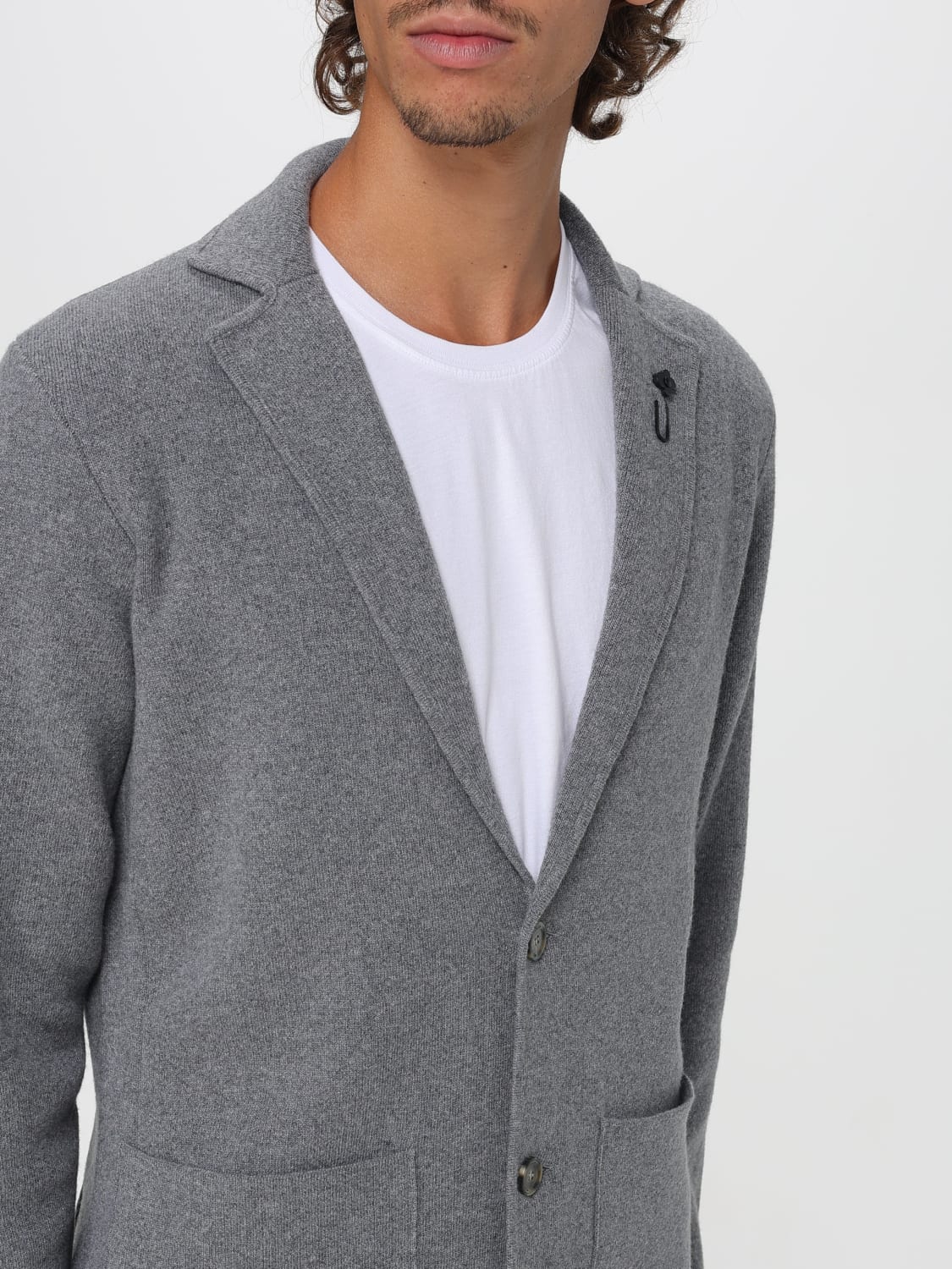 LARDINI JACKET: Sweater men Lardini, Grey - Img 4