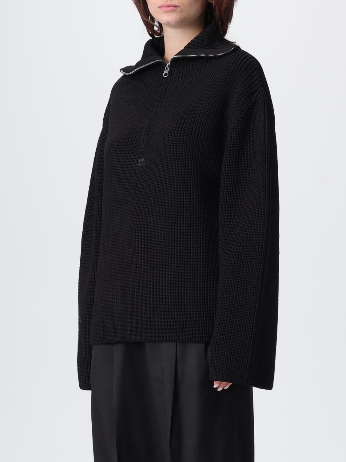 COURRÈGES SWEATER: Sweater woman CourrÈges, Black - Img 4