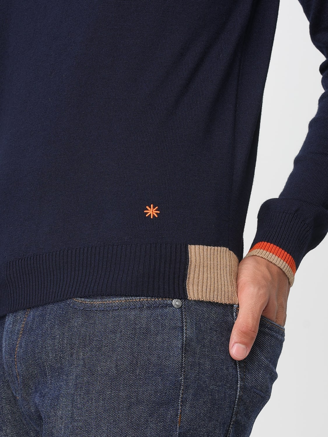 MANUEL RITZ SWEATER: Sweater men Manuel Ritz, Blue - Img 3