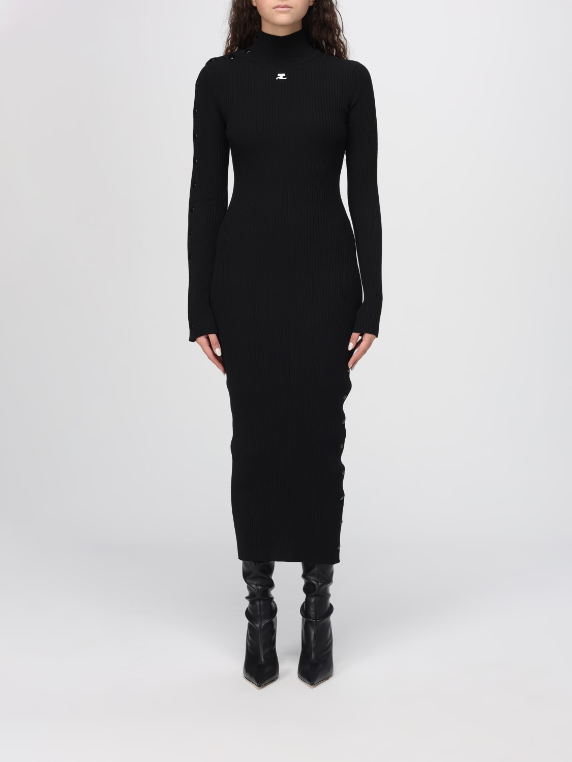 COURRÈGES DRESS: Dress woman CourrÈges, Black - Img 1