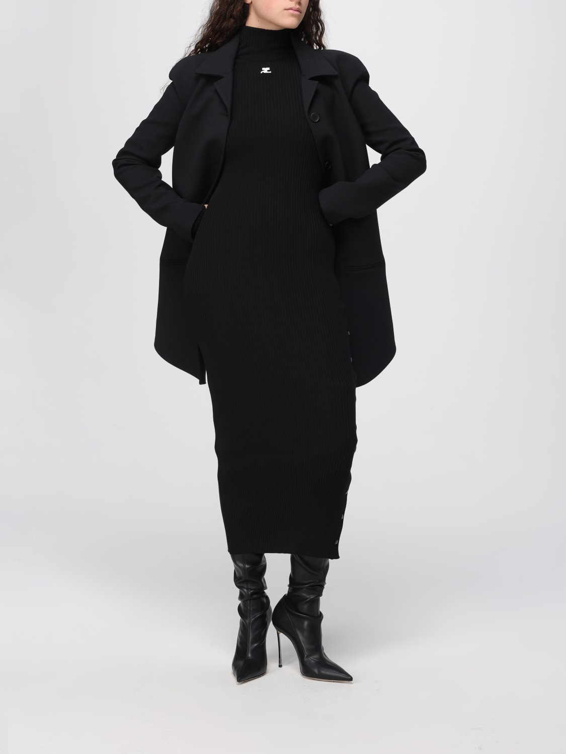 COURRÈGES DRESS: Dress woman CourrÈges, Black - Img 2