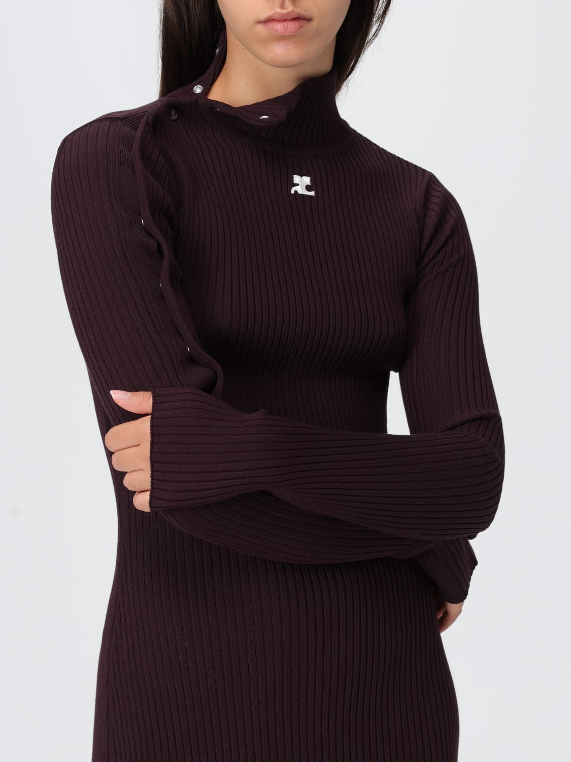 COURRÈGES DRESS: Dress woman CourrÈges, Violet - Img 4