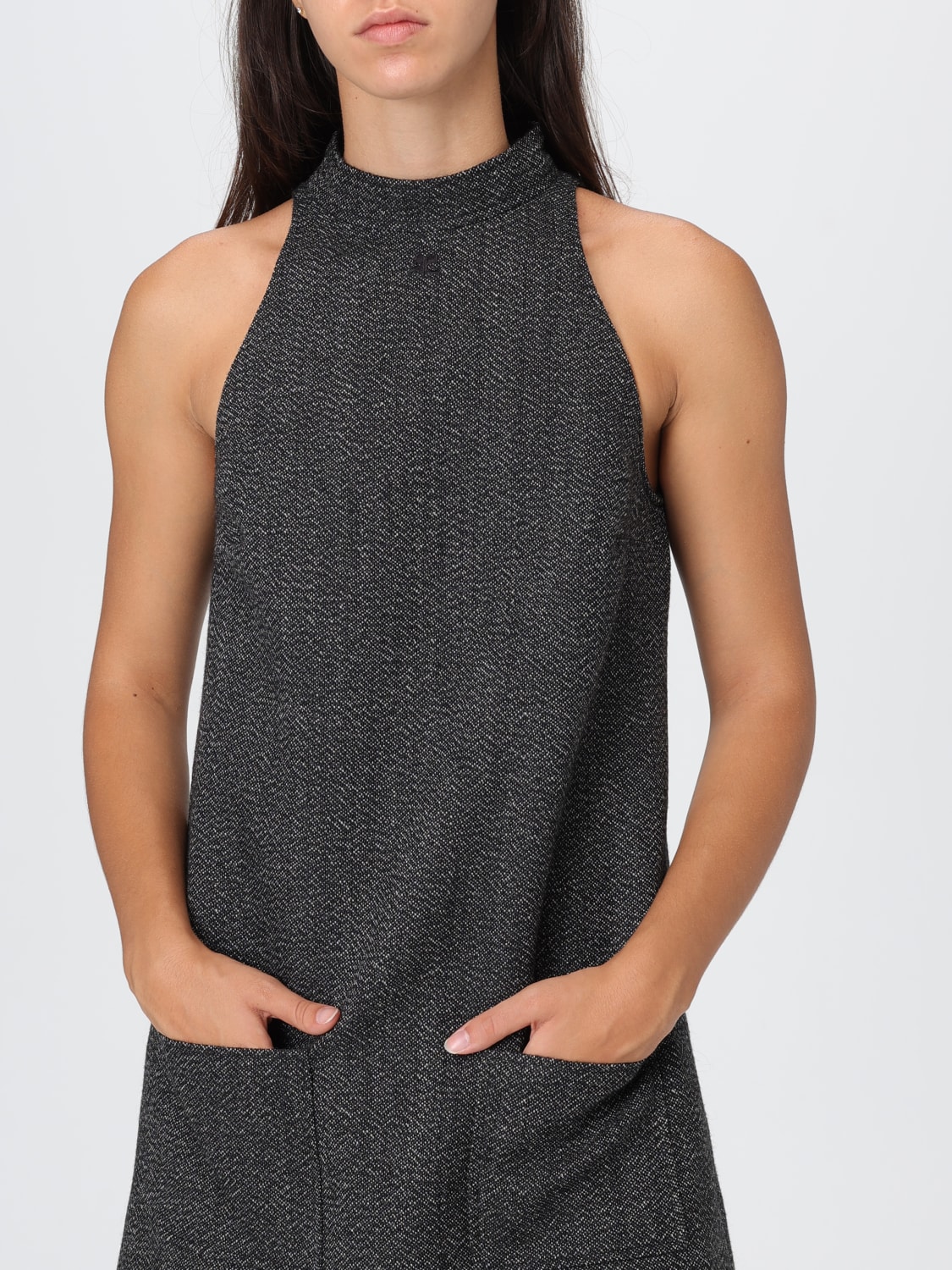 COURRÈGES DRESS: Dress woman CourrÈges, Black - Img 4