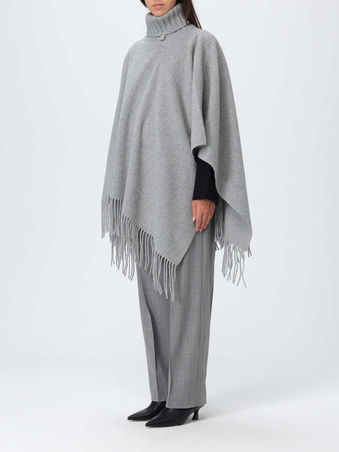 FABIANA FILIPPI ABRIGO: Capa mujer Fabiana Filippi, Gris - Img 4