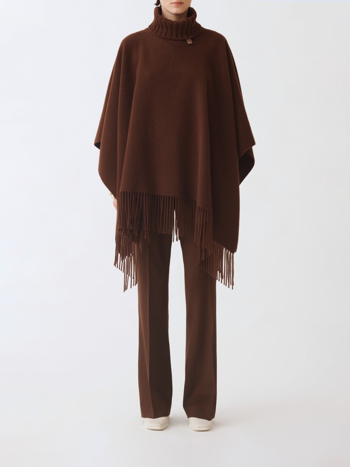 FABIANA FILIPPI COAT: Cape woman Fabiana Filippi, Ebony - Img 1