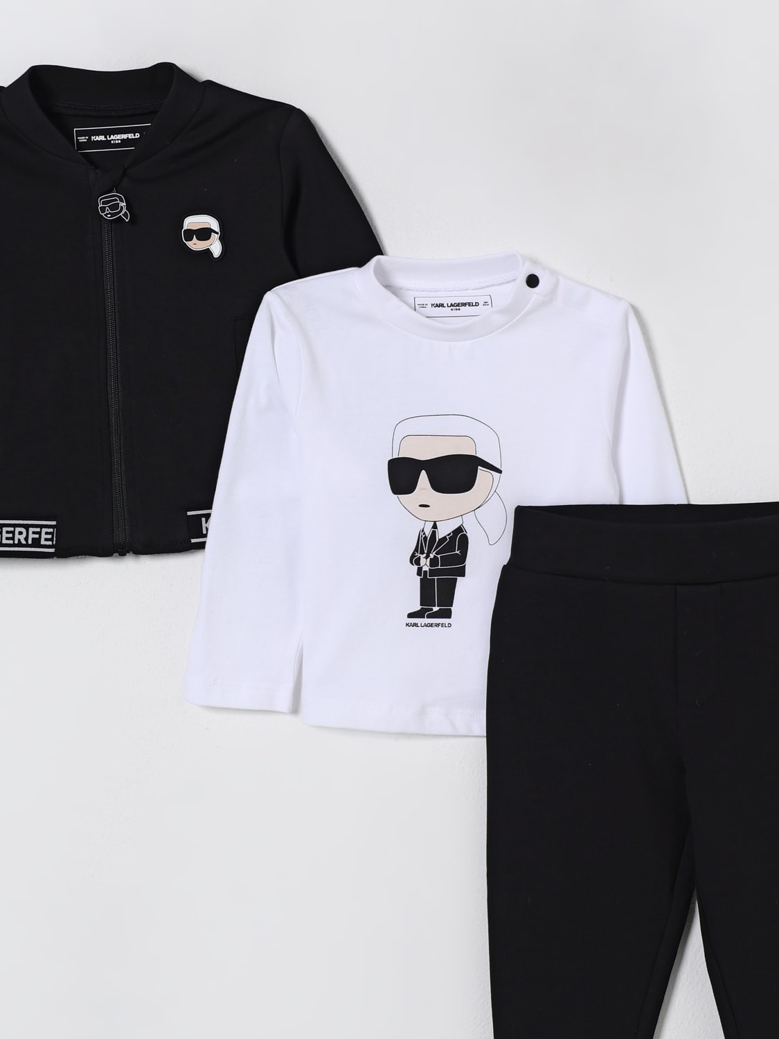 KARL LAGERFELD KIDS КОСТЮМЧИК: Комплект Детское Karl Lagerfeld Kids, Черный - Img 3