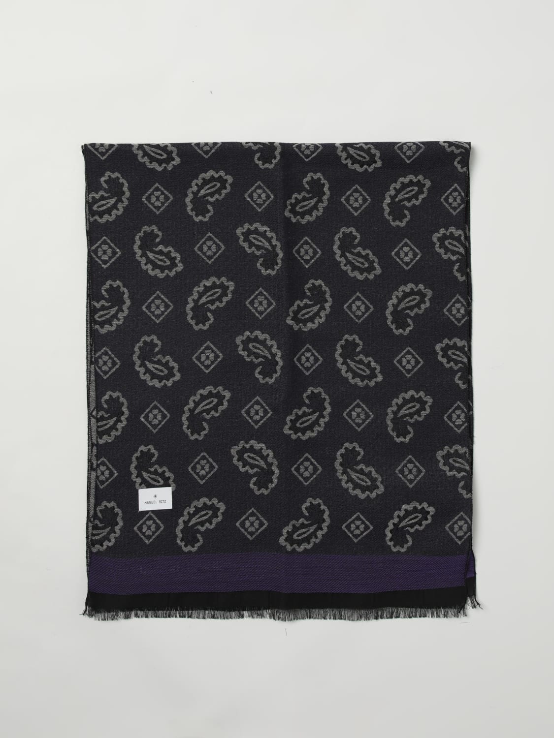 MANUEL RITZ 스카프: 스카프 남성 Manuel Ritz, 블루 - Img 1