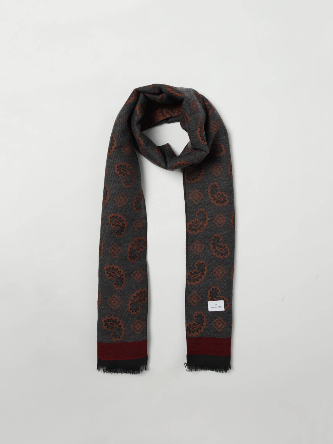 MANUEL RITZ SCARF: Scarf men Manuel Ritz, Grey - Img 2