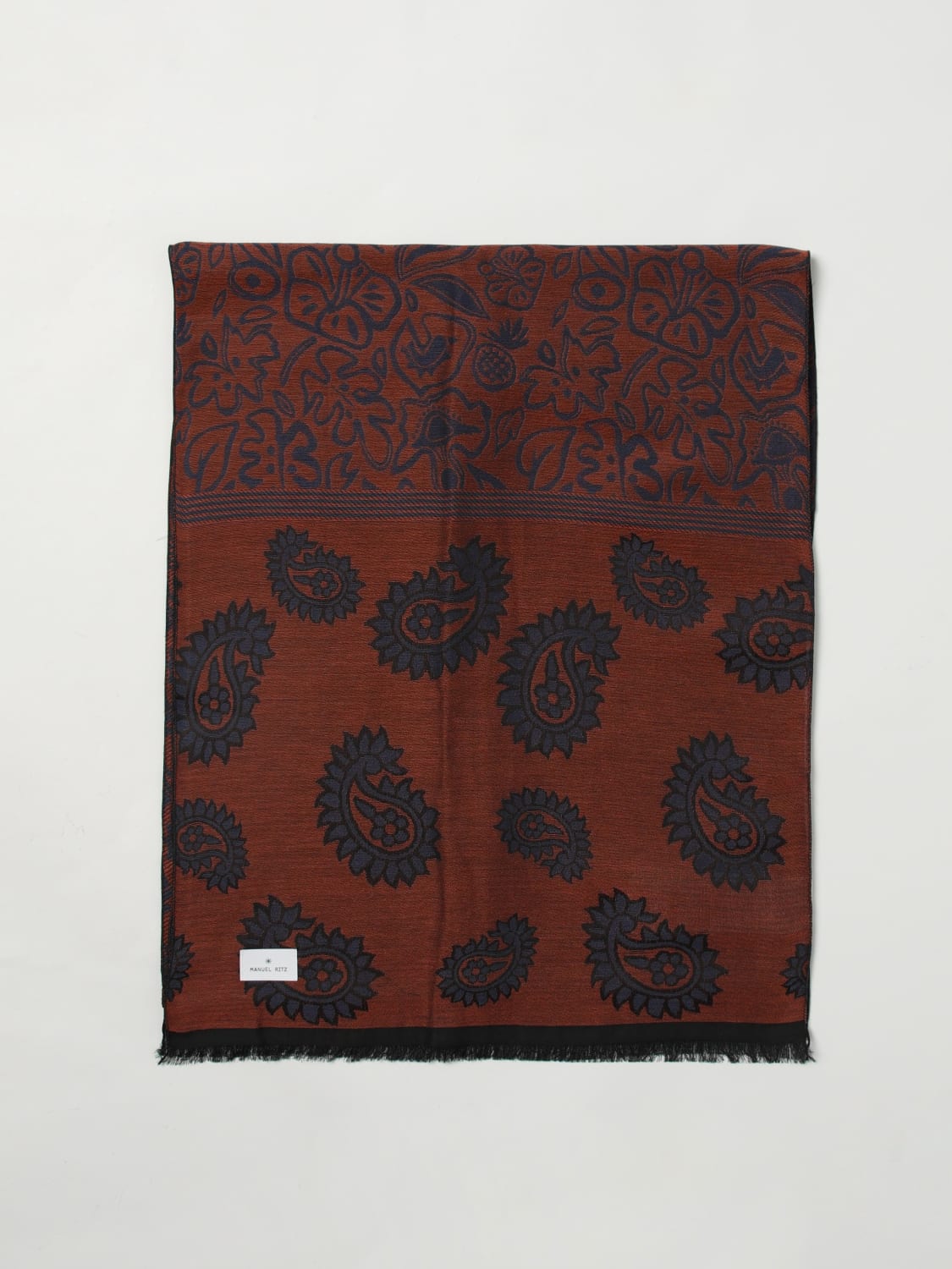 MANUEL RITZ SCARF: Scarf men Manuel Ritz, Rust - Img 1