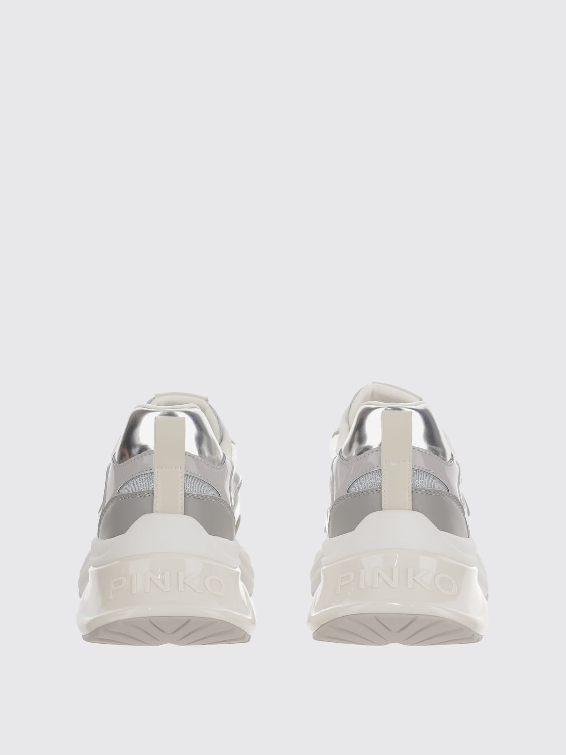 PINKO 运动鞋: 运动鞋 女士 Pinko, 银色 - Img 3