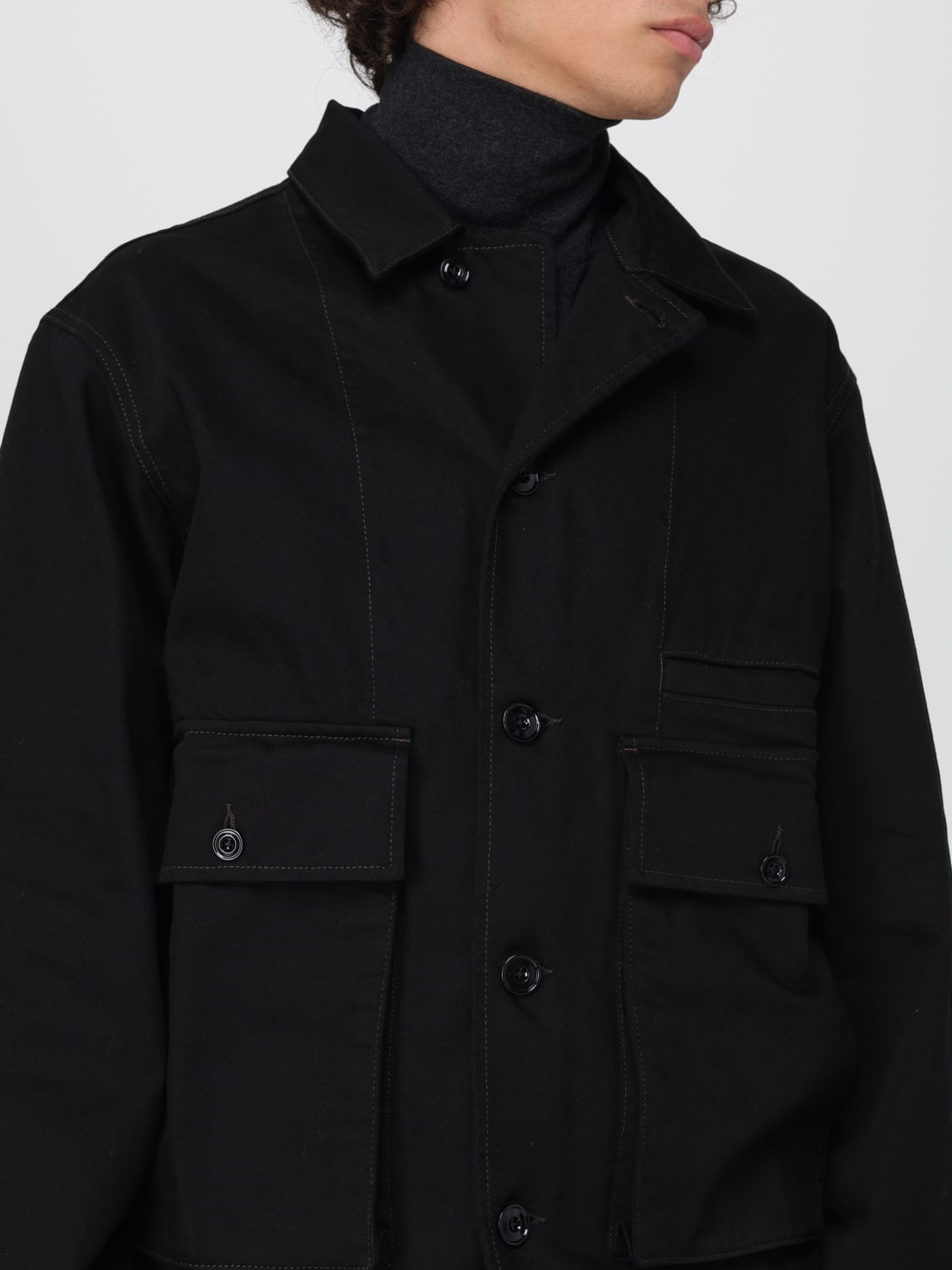 LEMAIRE 재킷: 재킷 남성 Lemaire, 블랙 - Img 5