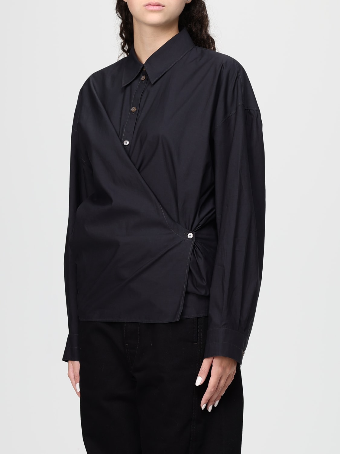 LEMAIRE HEMDBLUSE: Hemdbluse damen Lemaire, Blau - Img 4