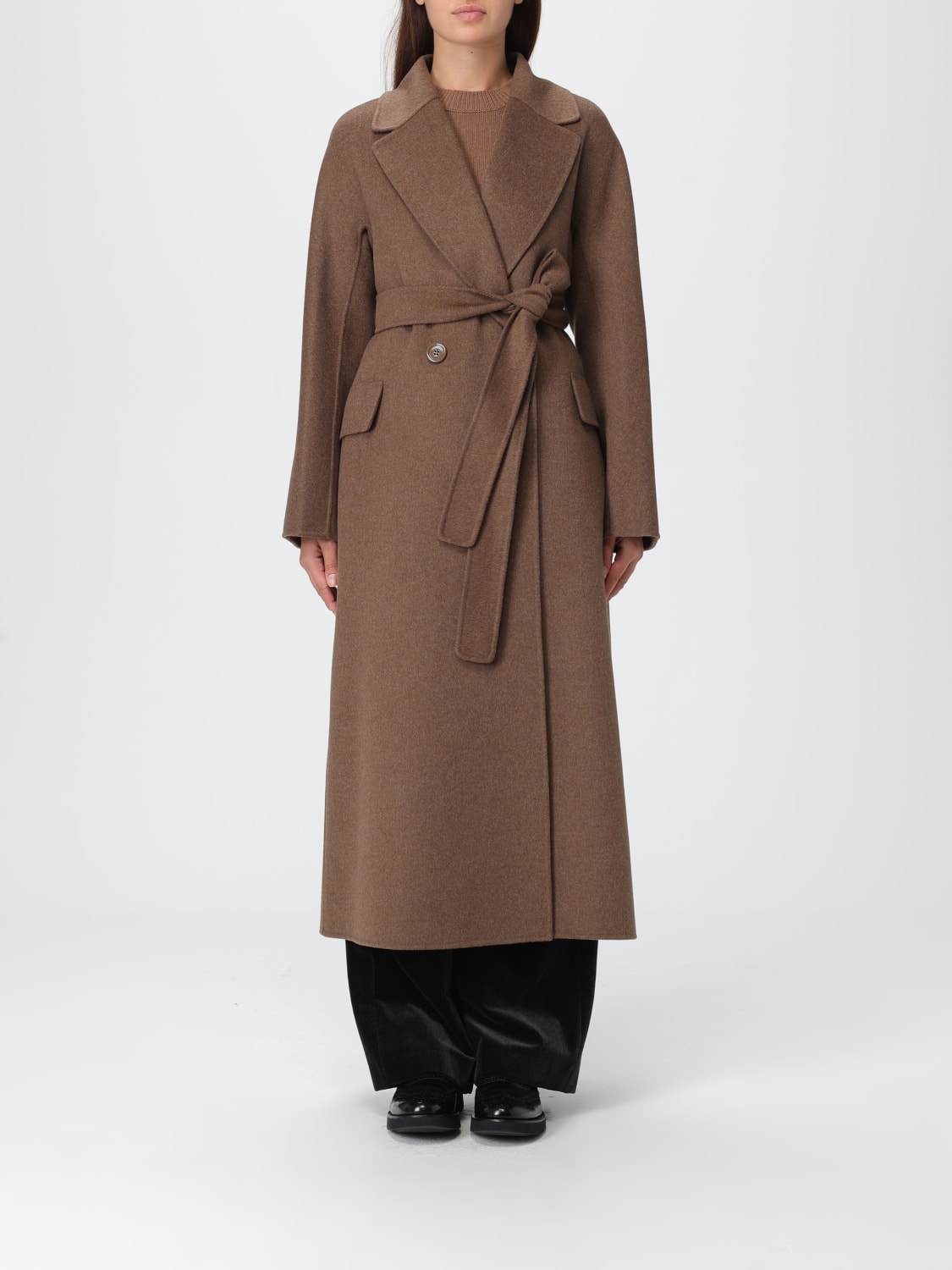 'S MAX MARA COAT: Coat woman 's Max Mara, Brown - Img 1