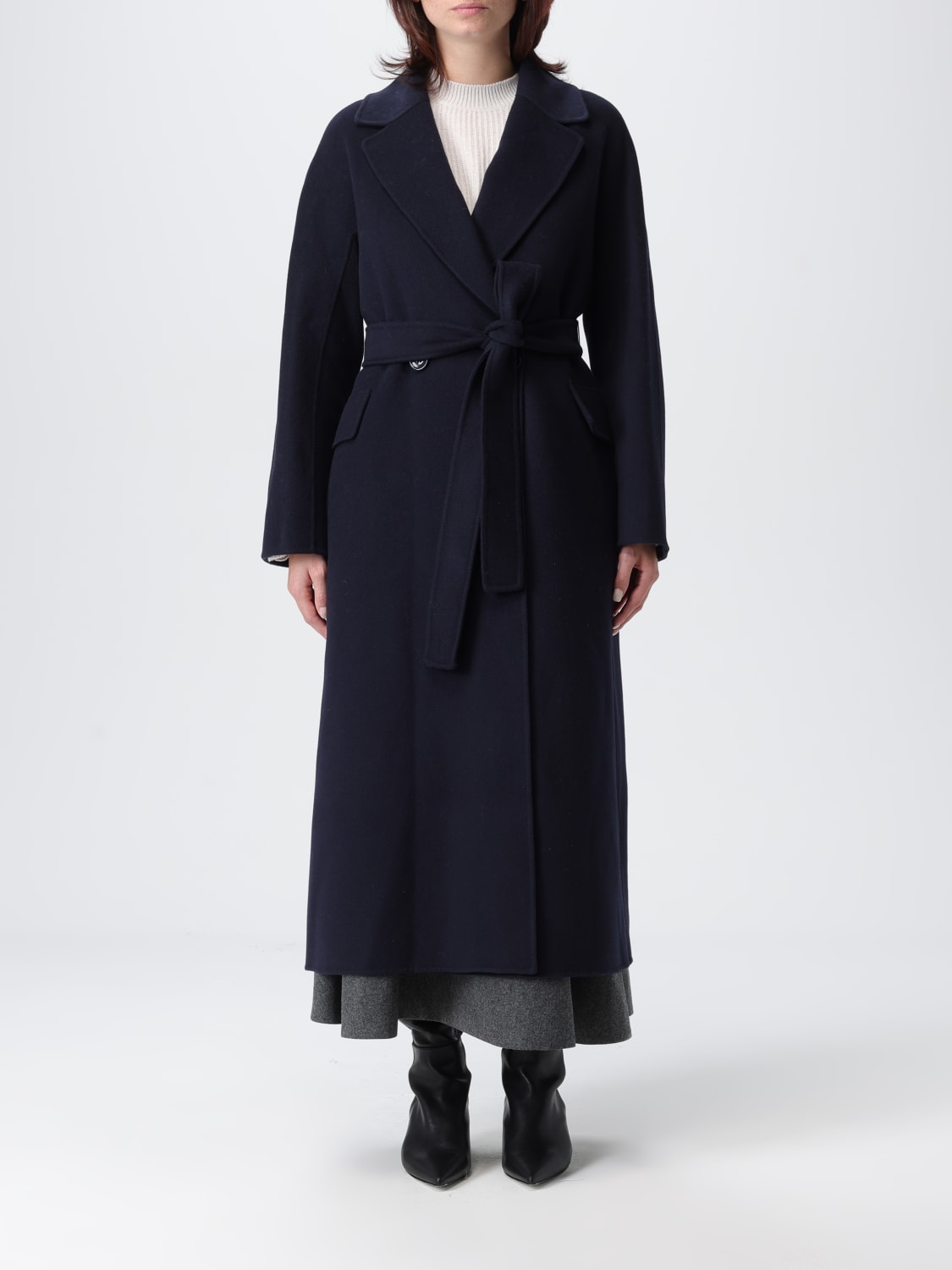 'S MAX MARA COAT: Coat woman 's Max Mara, Navy - Img 1