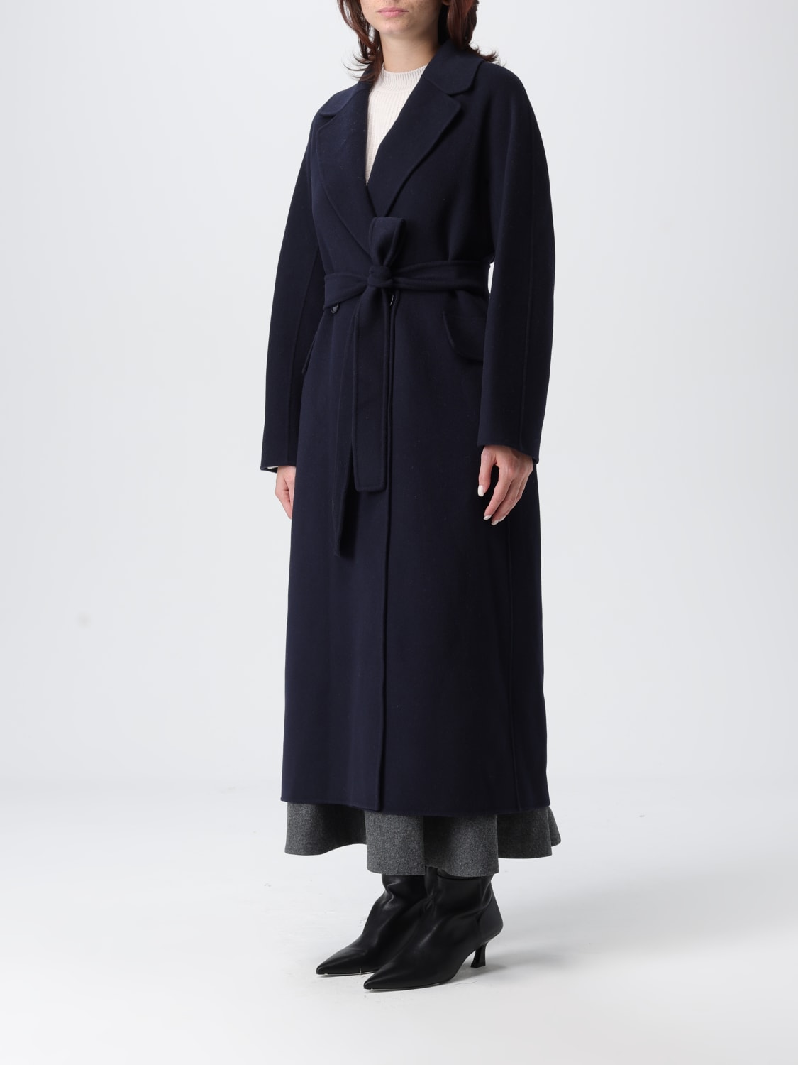 'S MAX MARA COAT: Coat woman 's Max Mara, Navy - Img 4