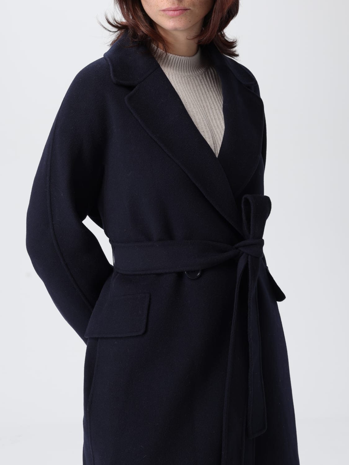 'S MAX MARA COAT: Coat woman 's Max Mara, Navy - Img 5