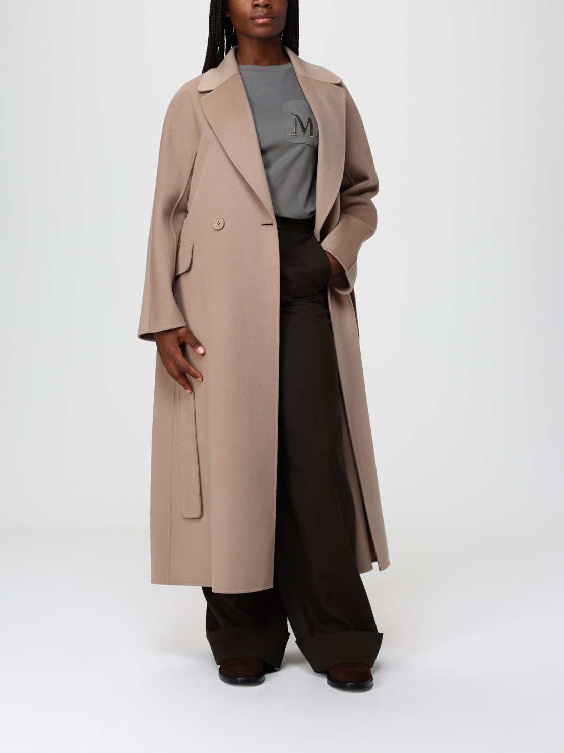 'S MAX MARA COAT: Coat woman 's Max Mara, Sand - Img 2